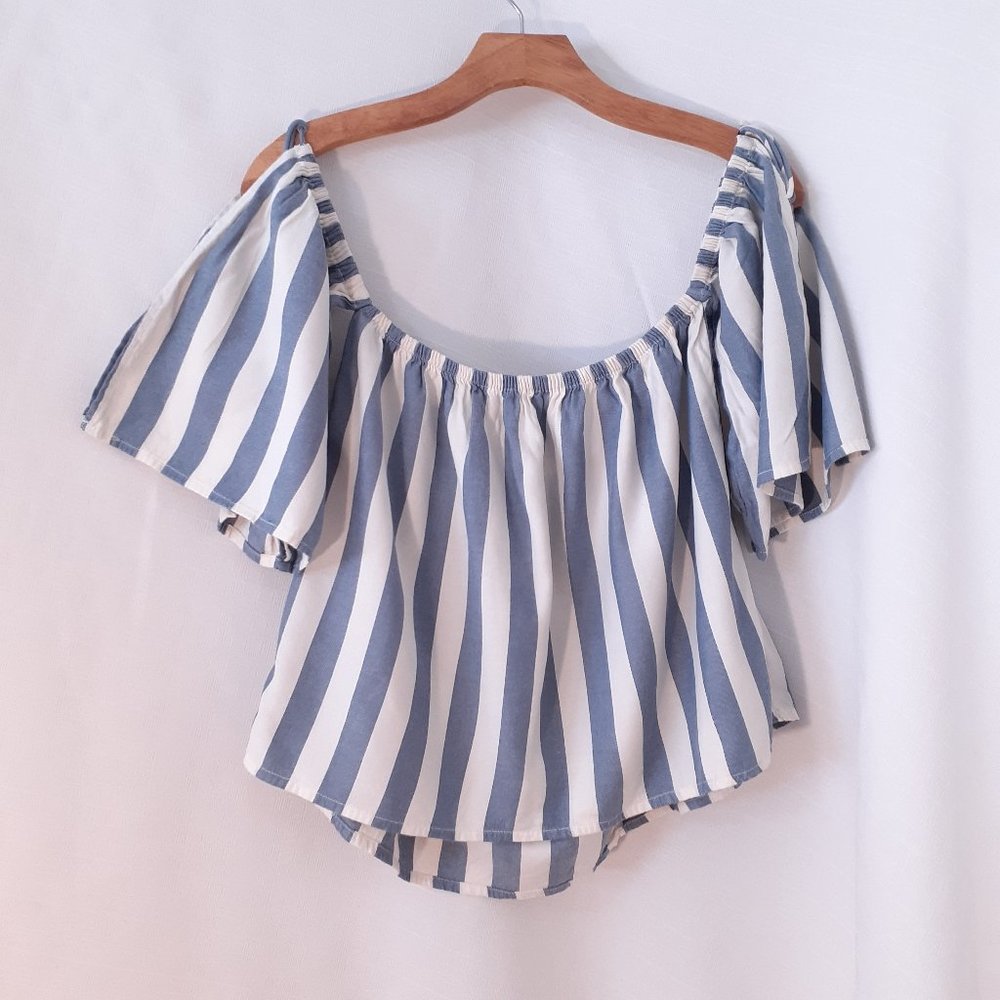 Off The Shoulder Stripe Top